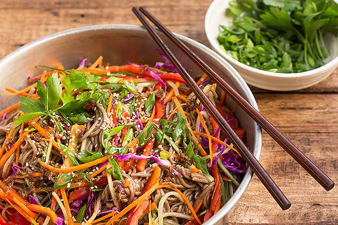 Colorful and healthy soba noodle salad. | Foodal.com
