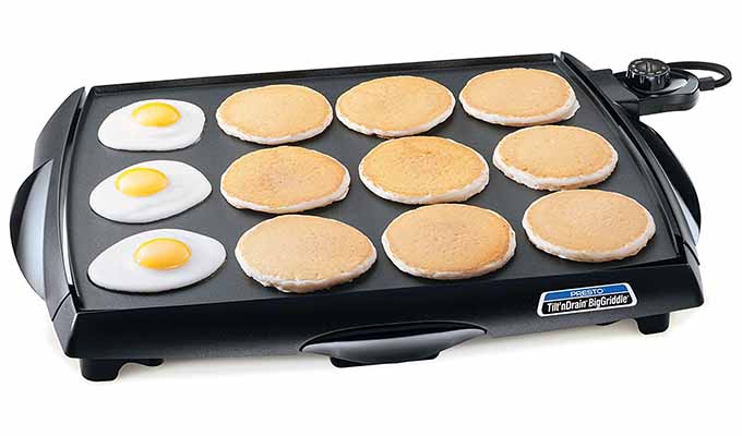 Electric Pancake Griddle with Drip Tray –