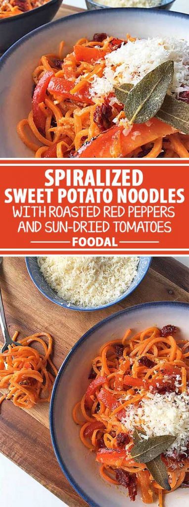 Do you long to eat healthy, but you just can’t escape your love for pasta? Are you on a gluten-free diet, unhappy with your current options? Give these spiralized sweet potato noodles a try – served with roasted red peppers and sun dried tomatoes, they will satisfy your longing for a taste of Italy at home. Get the recipe now on Foodal.