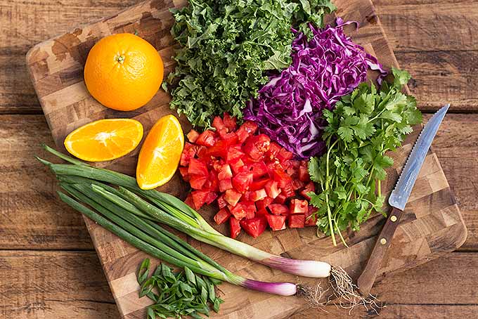 Fiesta Kale Salad with Assorted Vegetables | Foodal.com