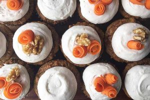 Paleo Carrot Cake Cupcakes with Coconut Whipped Cream