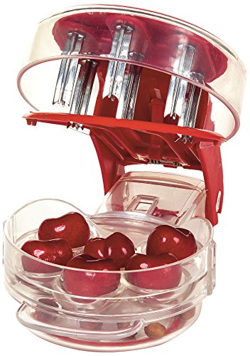 Cherry and Olive Pitter TopWill Handy Cherry Seed Remover Cherry Stoner with Ergonomic Design for Cooking Baking Kitchen Usage Bonus 1pcs Orange Peeler 