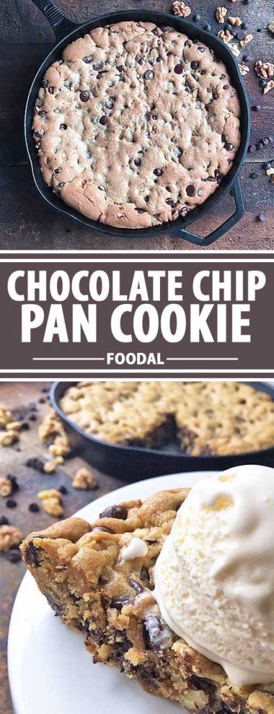 Need a quick and easy dessert that is sure to satisfy? Make a giant chocolate chip cookie! In our recipe, the dough is baked in a cast iron pan until it's buttery and crispy on the bottom, and still ooey and gooey in the center. Serve it with your favorite ice cream for the ultimate sweet indulgence. Get the recipe now on Foodal!