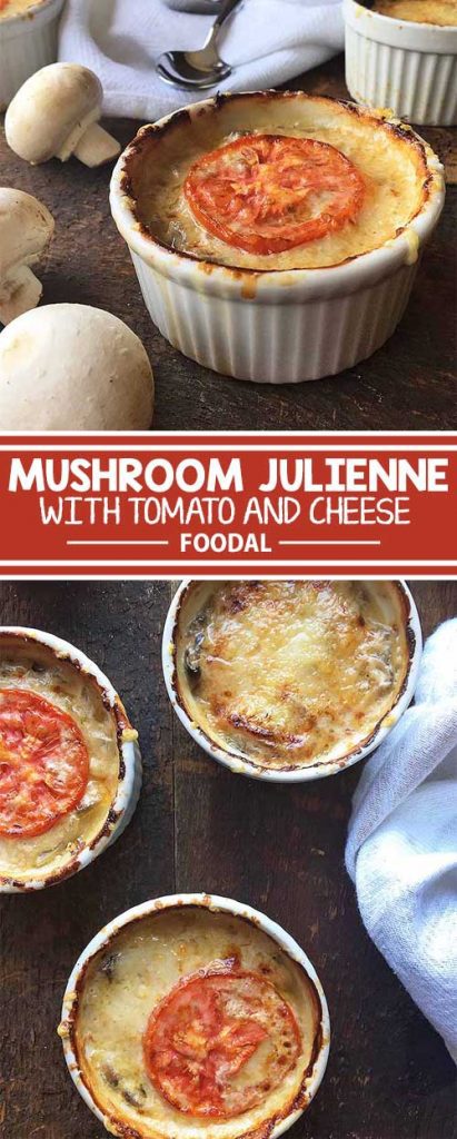 Are you searching for a perfect comfort food for your lazy days at home? Try this hot, savory vegetarian dish. Covered in cheese and tomatoes and baked in the oven, you simply have to break through the crispy, cheesy crust on top to reveal the rich, buttery goodness of meaty mushrooms mixed with a thick cream sauce. Get the recipe now on Foodal!