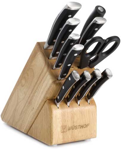 Wusthof Ikon Blackwood 5 Piece Studio Knife Block Set - Trademark Retail