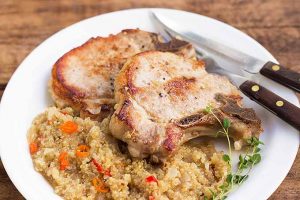 Easy Skillet Pork Chops with Quinoa