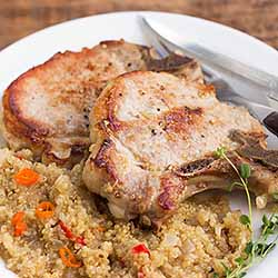 Pork Chops and Quinoa Skillet Recipe | Foodal.com