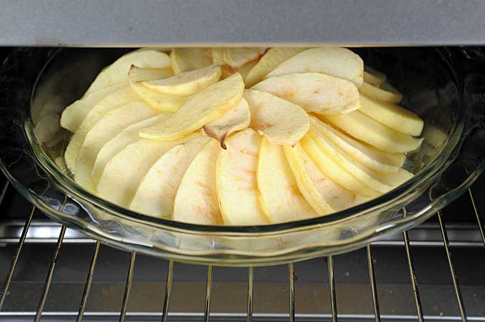 Browning apple slices in a Breville Pro toaster oven | Foodal