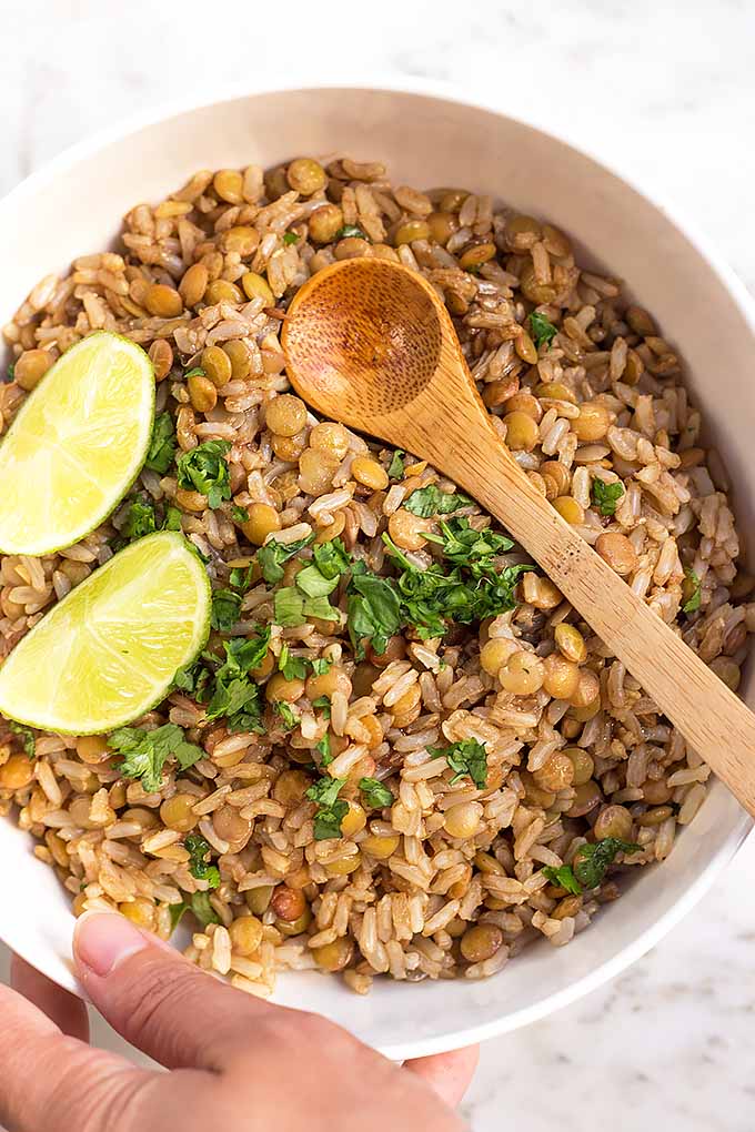 Make a bold statement with your next side dish, using our recipe for lentil and brown rice salad! We share it now: https://foodal.com/recipes/grains-and-legumes/lentil-brown-rice-salad/