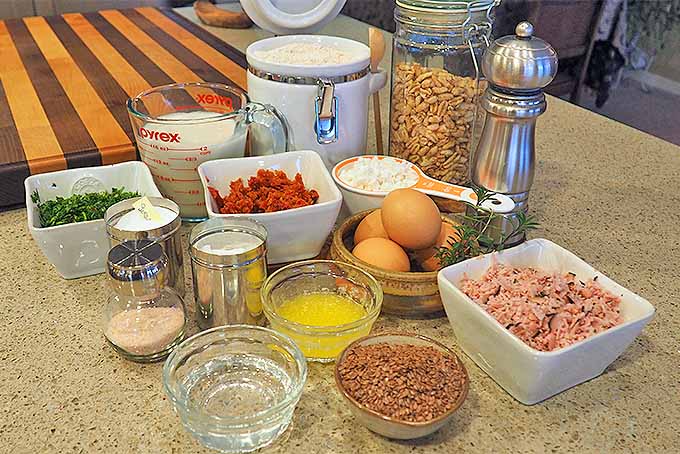 Mise en place: Sue's Savory Muffin Ingredients | Foodal.com