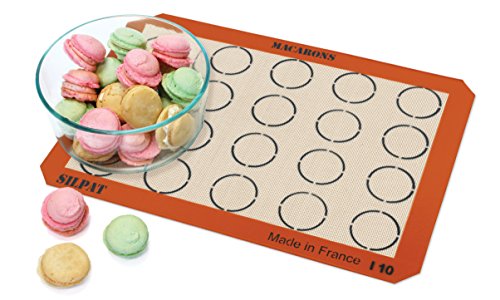 Baking Mat with Ruler and Special Edition Rock the Fork Baking Mat Premium Silicone Baking Mats Holiday Bundle Eclair Mat Includes: Macaron Mat Size 11 5/8 x 16 1/2 Inch 4-Pack 