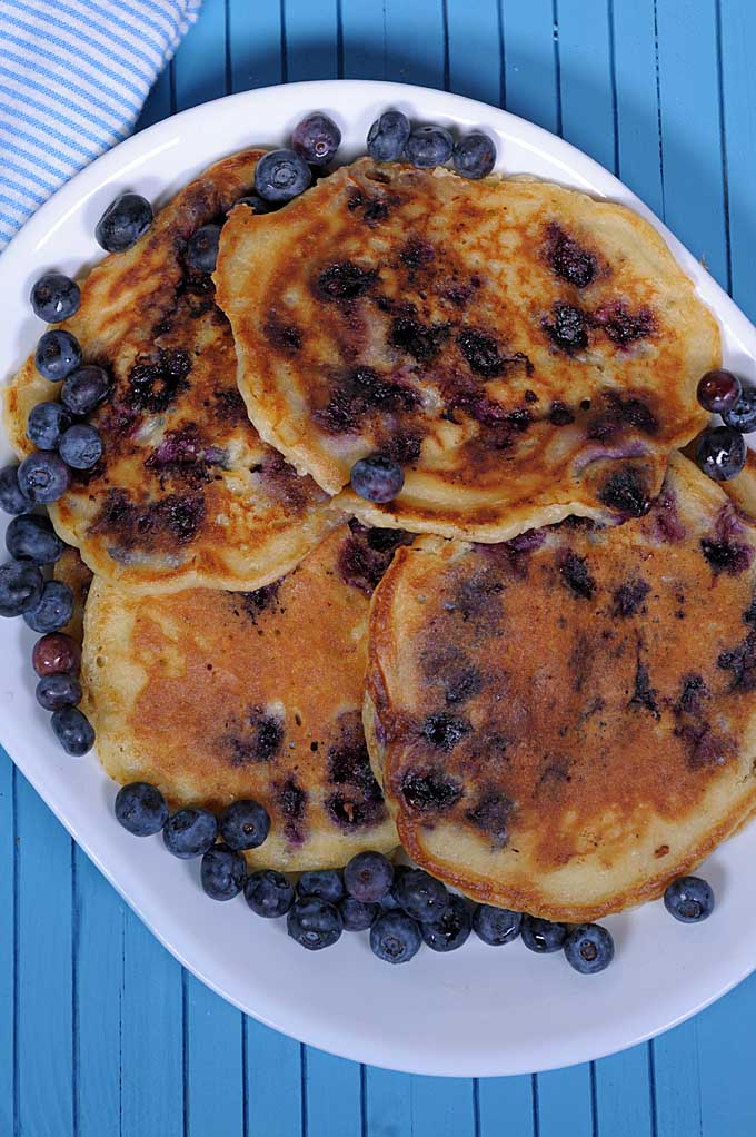 Can you say sublime? Because that's the sensation you will get when you first take a bite of these devine blueberry buttermilk pancakes. Get the full recipe and other preparation tips on Foodal.com today!