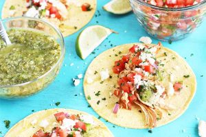 Classic Shredded Chicken Tacos with Salsa Verde, Made In the Instant Pot