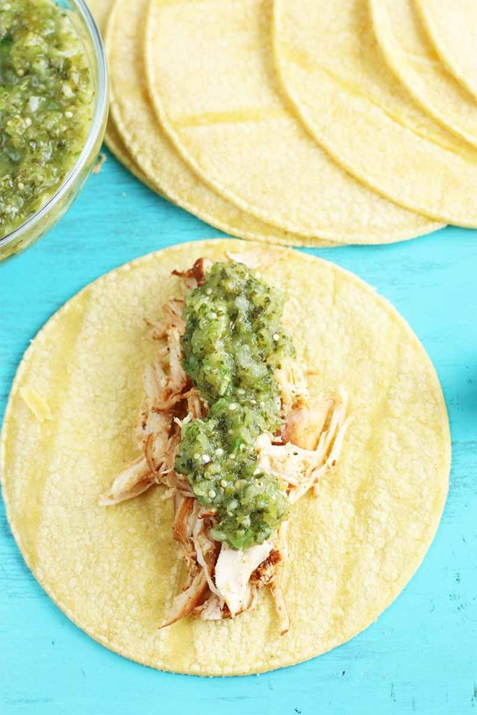 The Best Instant Pot Shredded Chicken Taco Recipe with Salsa Verde | Foodal