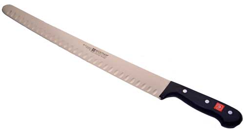 Premium 14-inch Slicing Knife With Granton Edge By High Carbon German  Stainless Steel Carving Knife For Meat, Whole Turkey, Brisket, Large  Roasts-NSF