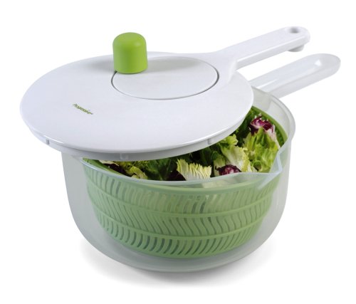 FL7500- FRIGID AIR White and Pink Plastic Tin Cup Salad Spinner