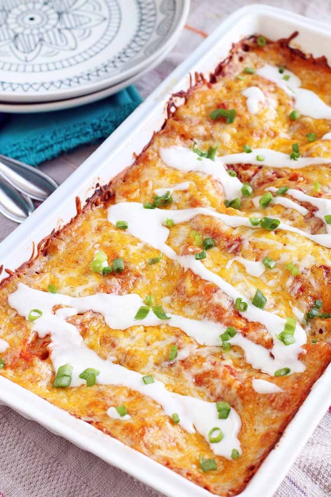 Buffalo Chicken Enchilada Recipe for Parties and Game Day | Foodal