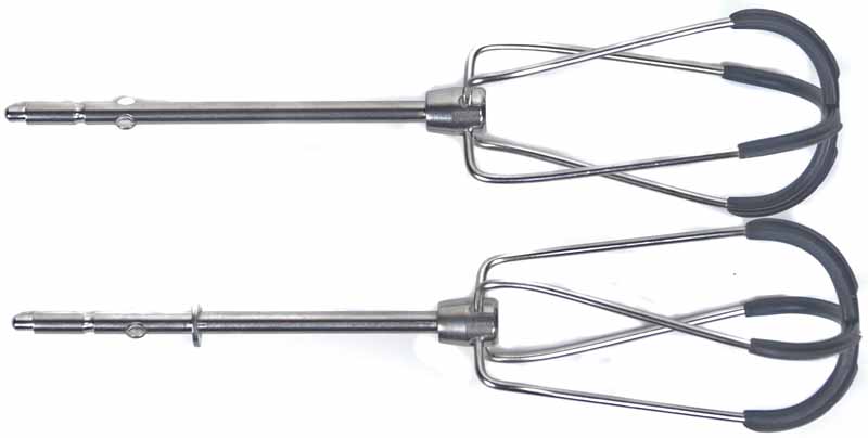 BHM800SIL Hand Mixer Silicone Coated Metal Alloy Wire Beaters on a white, isolated background.