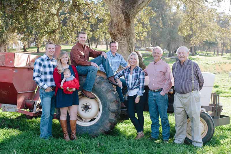 Horizontal image of the Diestel Family and Farm