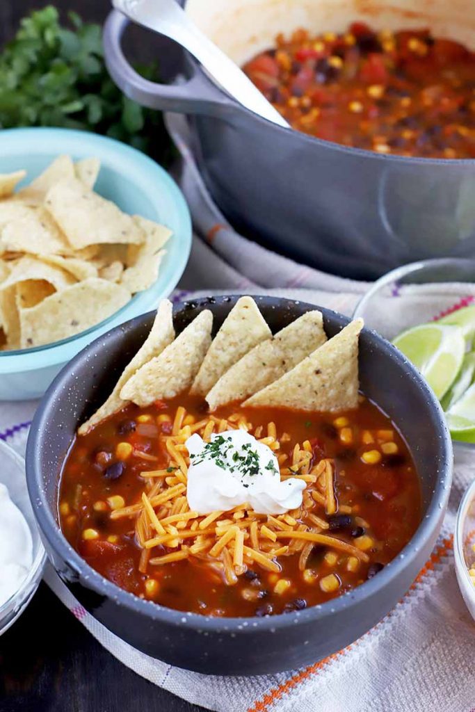 Vegetarian Taco Soup Recipe for Meatless Monday | Foodal
