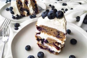 Einkorn Blueberry Cake with Whipped Cream