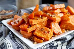 Melt-In-Your-Mouth Roasted Butter Pecan Sweet Potatoes