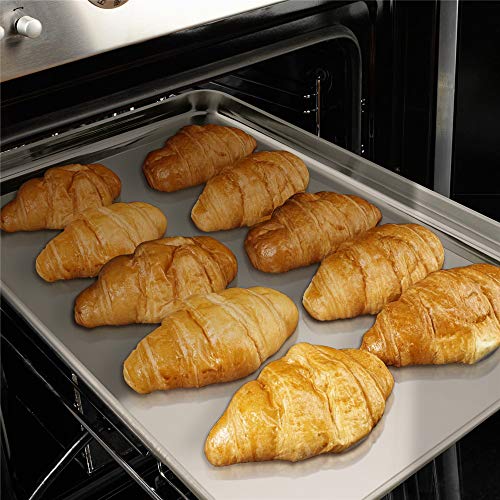Stainless-Steel Baking Pan Large Cookie Sheet Set For Toaster Oven Tray Useful 