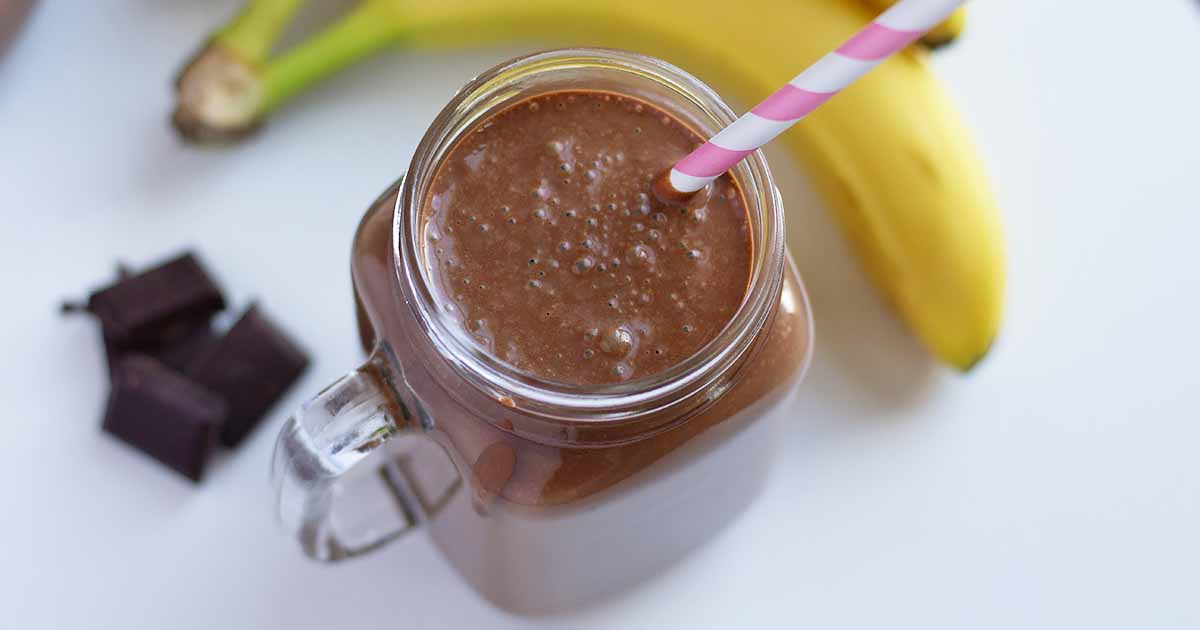Healthy Chocolate Banana Kefir Smoothie
