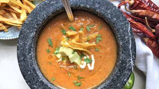 Spicy And Creamy Vegetarian Tortilla Soup Foodal