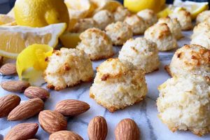 Lemon Almond Coconut Macaroons (Gluten Free)