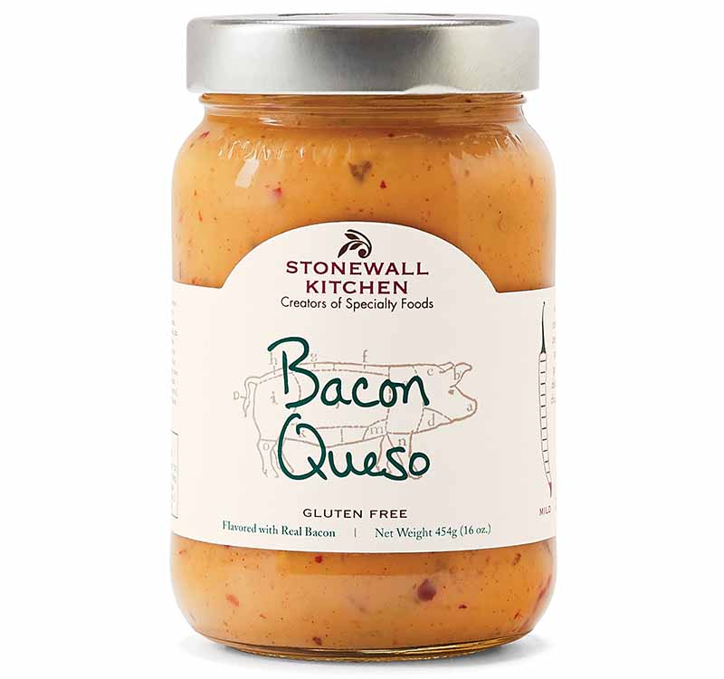 Image of a jar of Stonewall Kitchen's bacon queso dip.
