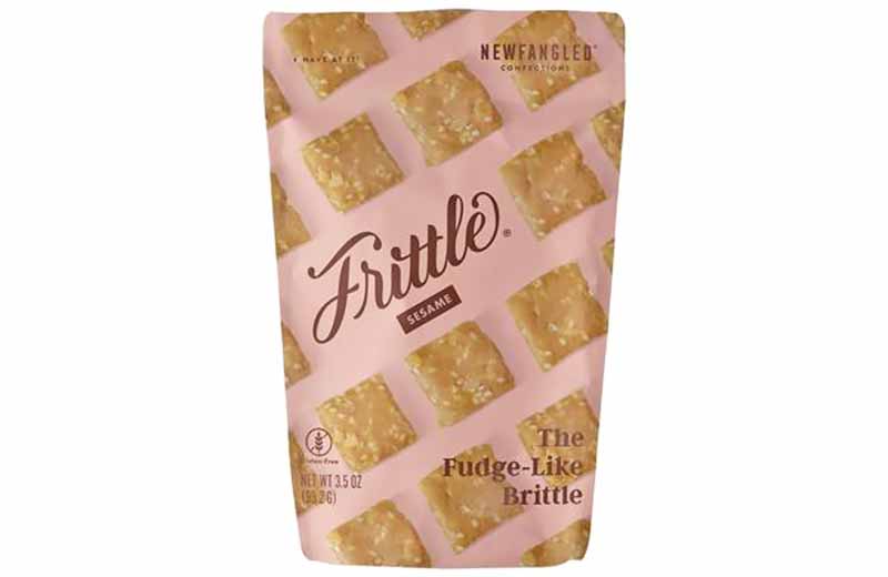 Image of a bag of Newfangled Confections' sesame frittle.