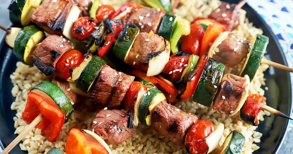 Grilled Steak Skewers With A Perfect Spicy Coconut Marinade
