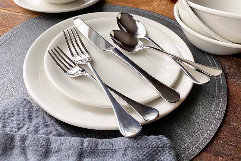 HornTide 20-Piece Dinner Forks Set 4 Tines Table Fork Flatware Stainless Steel Mirror Polishing 7-Inch 18cm 