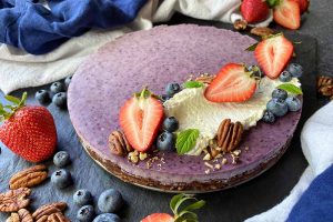 Raw Berry Cream Pie with a Chocolate Crust (Dairy Free and Gluten Free)