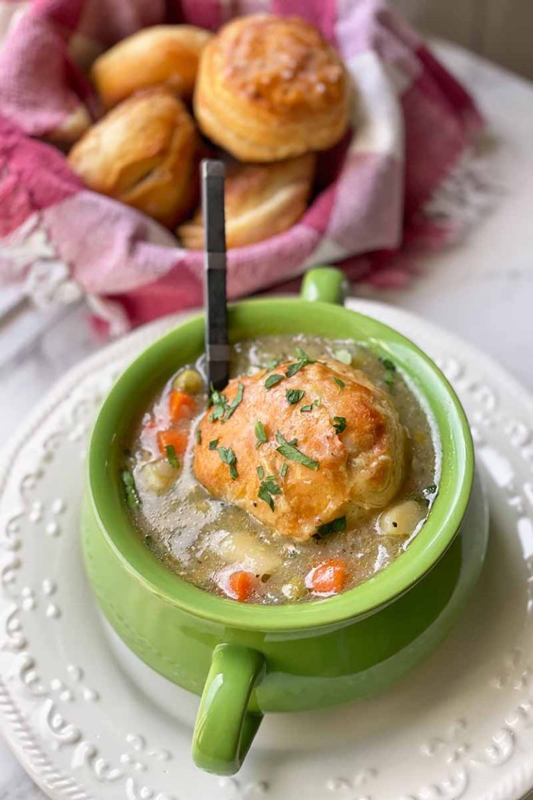 Chicken Stew with Biscuits Recipe | Foodal