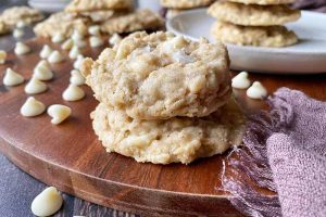 Salted White Chocolate Chip Oatmeal Cookies