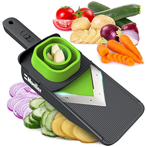 Mueller V-Pro 5-Blade Mandoline Slicer for Kitchen, Adjustable with  Foldable Stand, Fruit, Vegetable Chopper