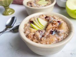 Slow Cooker Warm Apple Cranberry Overnight Oats • A Simple Pantry