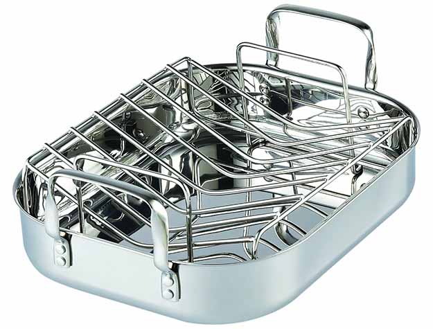 Image of the Cooks Standard Stainless Steel Pan with Rack.