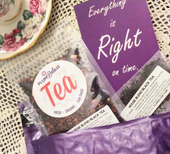 Image of the Plum Deluxe Tea Subscription packages.