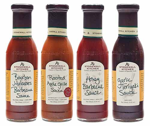 Image of a collection of four barbecue sauces from Stonewall Kitchen.
