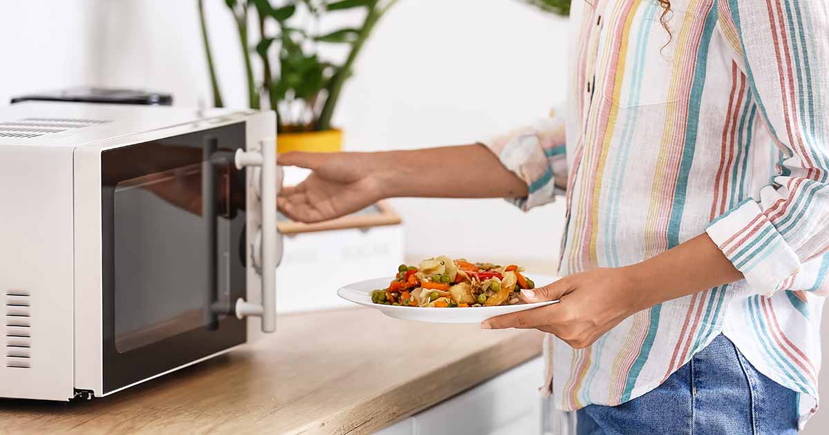 Microwave Oven Crisper Food Reheater Pan