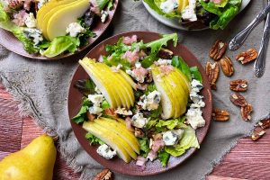 Baby Greens Salad with Roquefort and Pears
