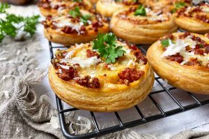 Spicy Sausage Puff Pastry Pinwheels