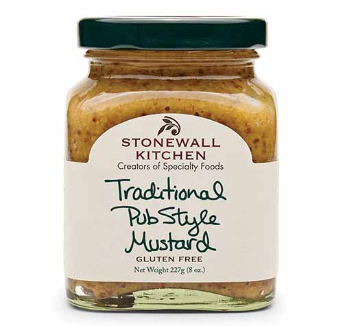 Image of Stonewall Kitchen's Traditional Pub Style Mustard in a glass jar.